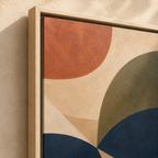 Navy Terracotta Framed Canvas Art