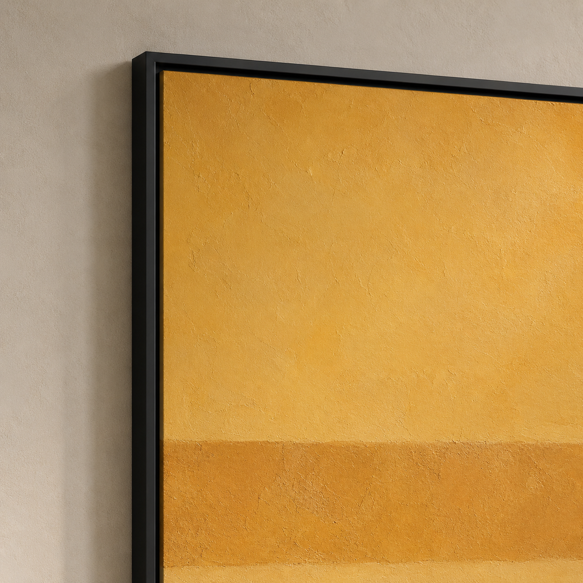 Mustard Yellow Canvas, Framed Abstract Wall Art
