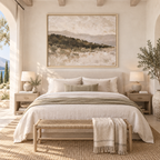 Muted Landscape Art, Neutral Beige Framed Artwork