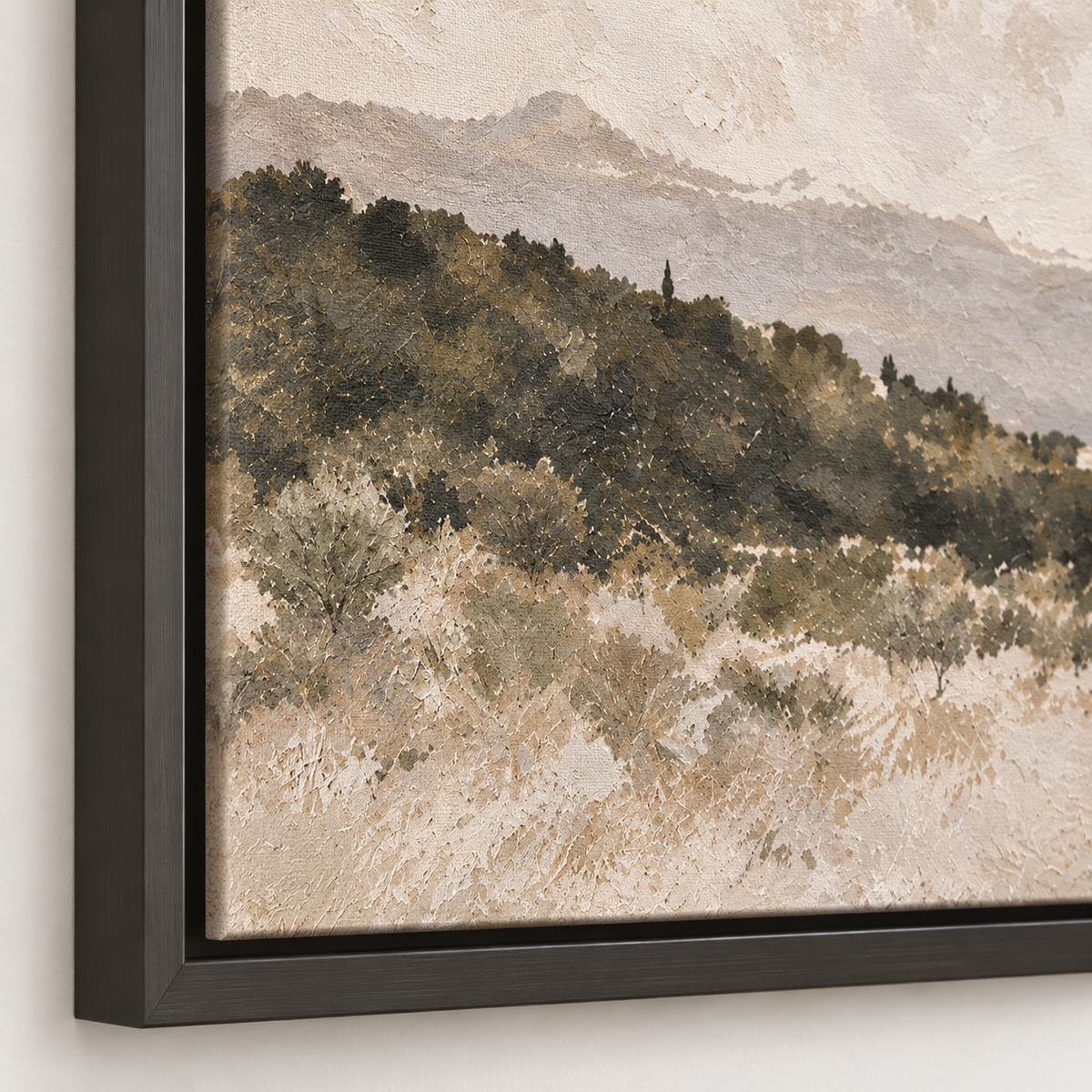 Muted Landscape Art, Neutral Beige Framed Artwork