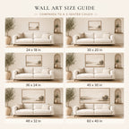 Muted Landscape Art, Neutral Beige Framed Artwork